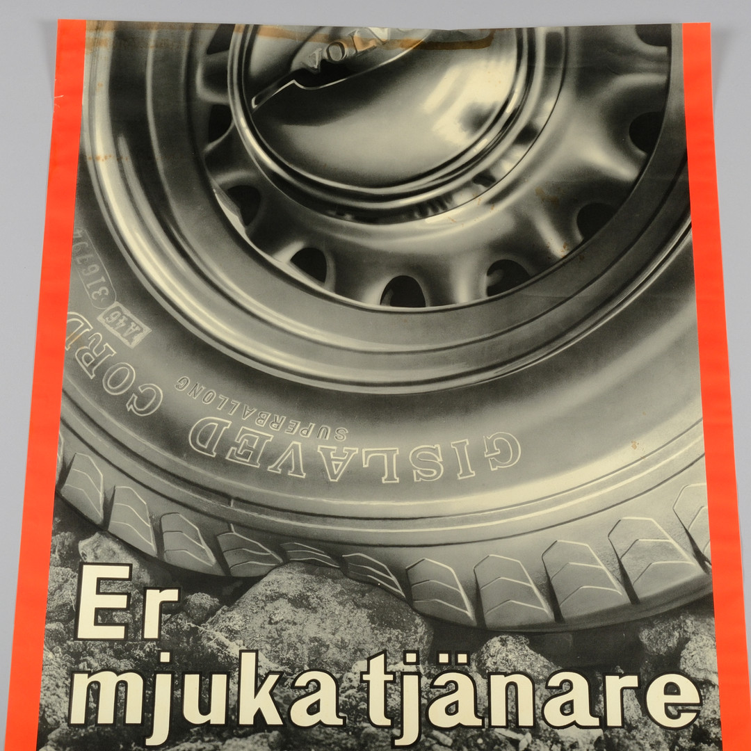 REKLAMAFFISCH, Gislaved Cord, 100x69, ”Er mjuka tjänare”, Konsum/Kooperativa, 1937.