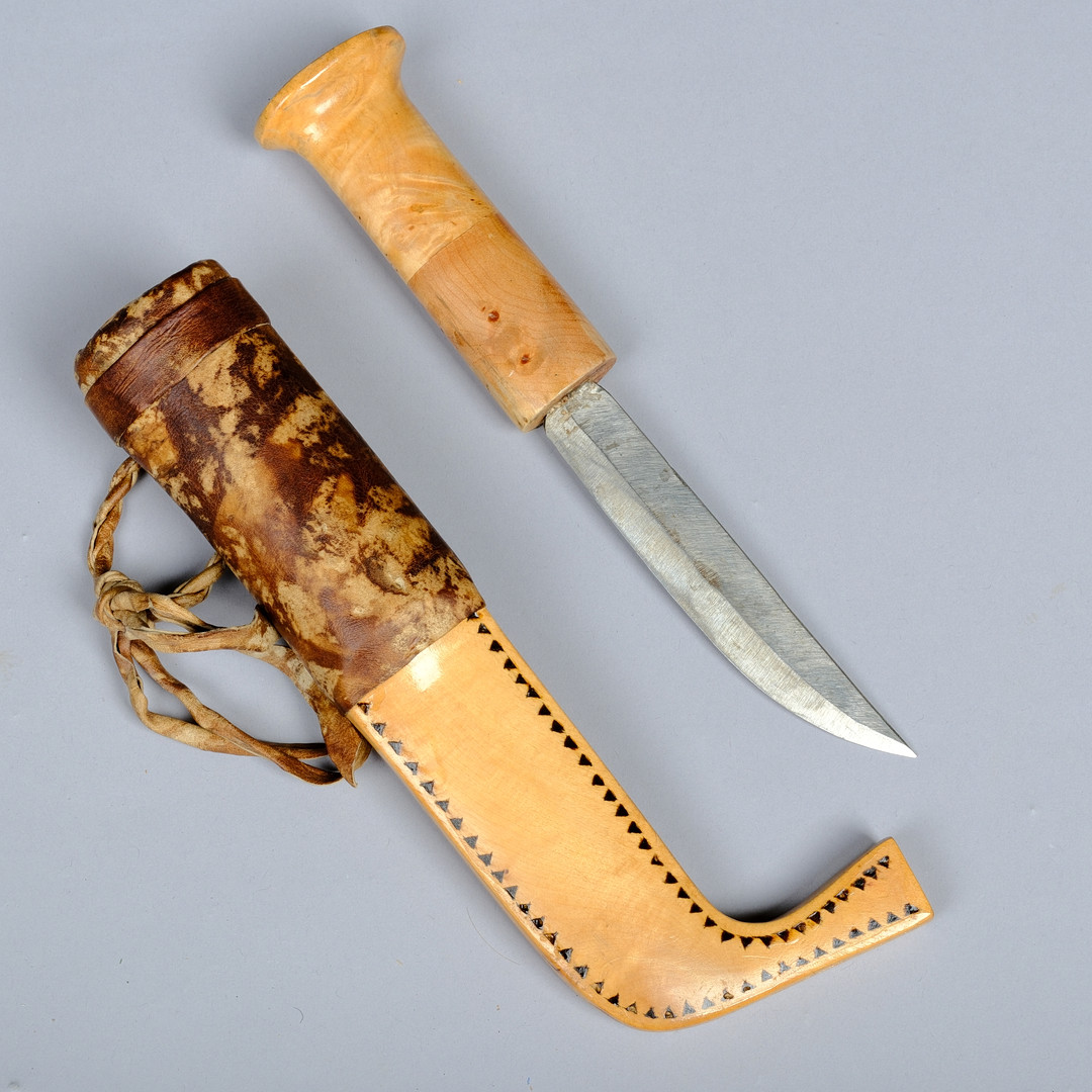ANDREAS POGGATS. Kniv, Sameslöjd, 1900-tal.
