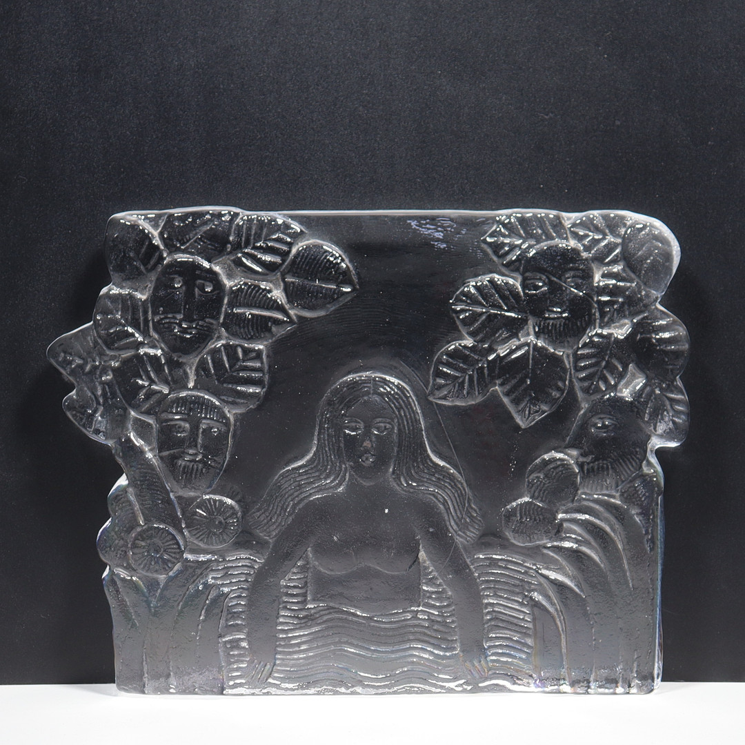 LISA LARSON. "Susanna i badet", Royal Krona, skulptur i glas.