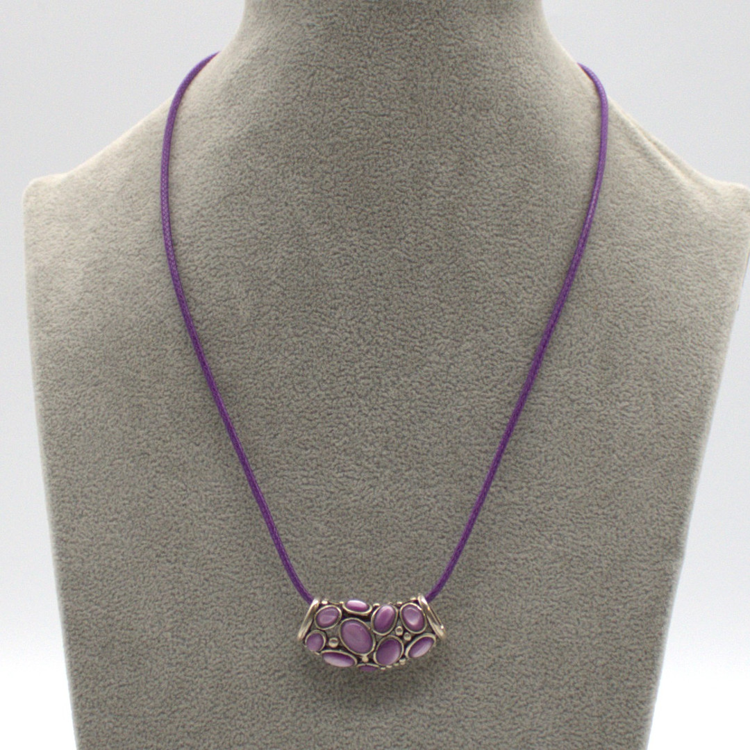 CHRISTIAN&IBANA. DESIGNER COLLIER; SCHMUCKSTEIN-CABOCHONS IN STERLING SILBER FASSUNG; HANDARBEIT.