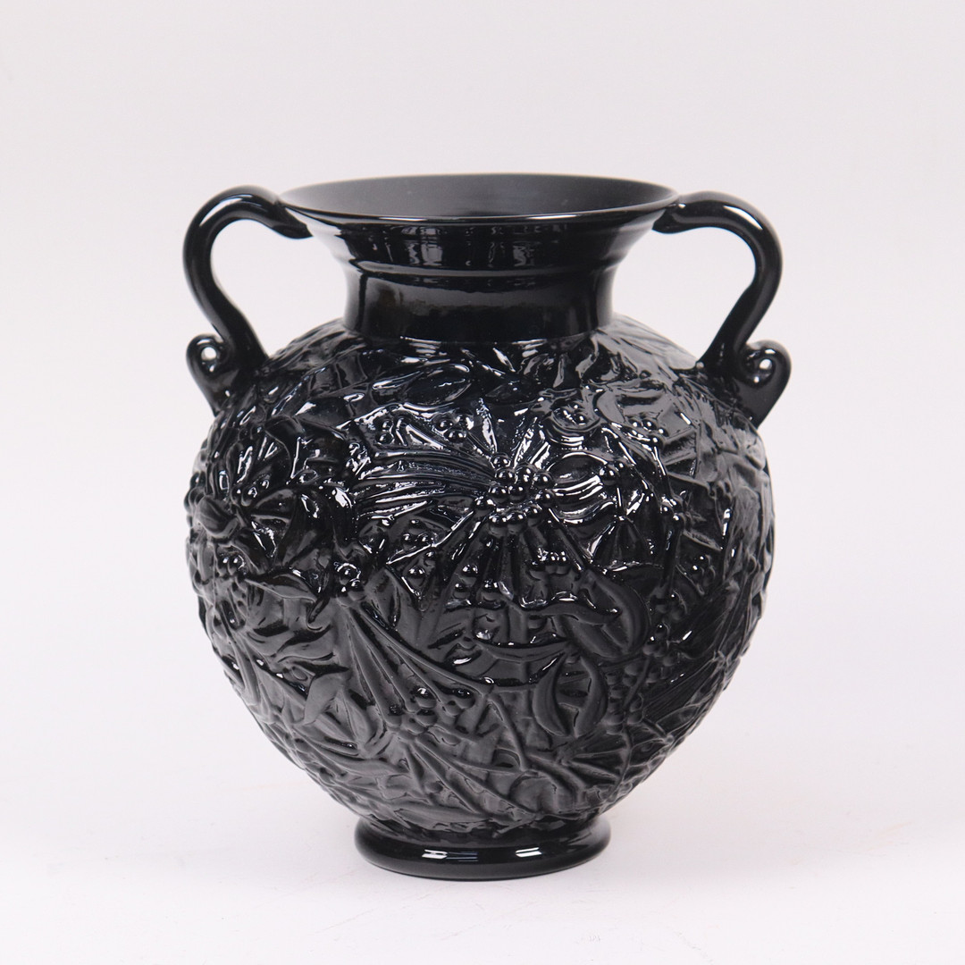 EDVIN OLLERS. hänkelvas, glas, Elme glasbruk, 1920/30-tal.