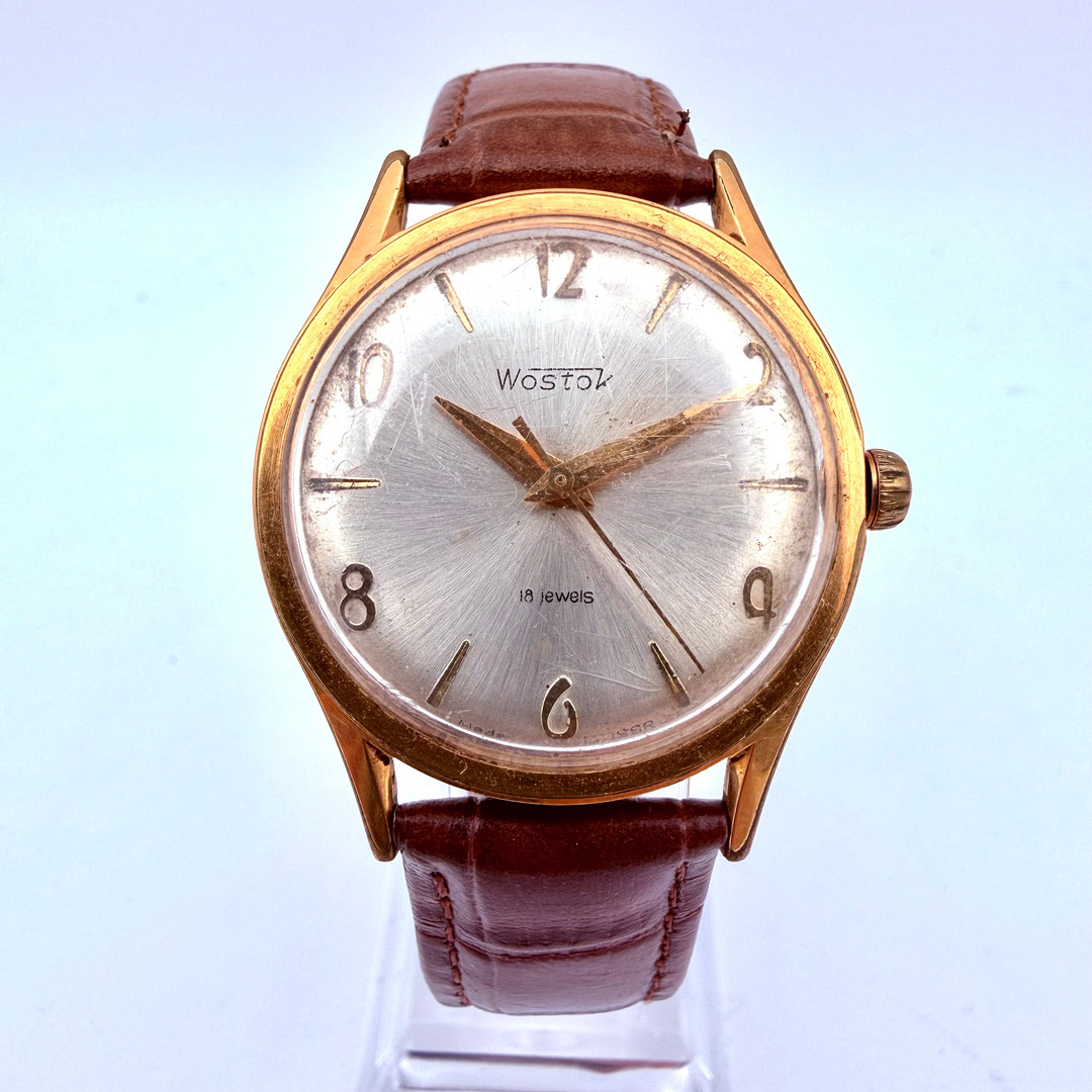 WOSTOK, armbandsur, 1960-tal, manuell, gulddoublé.