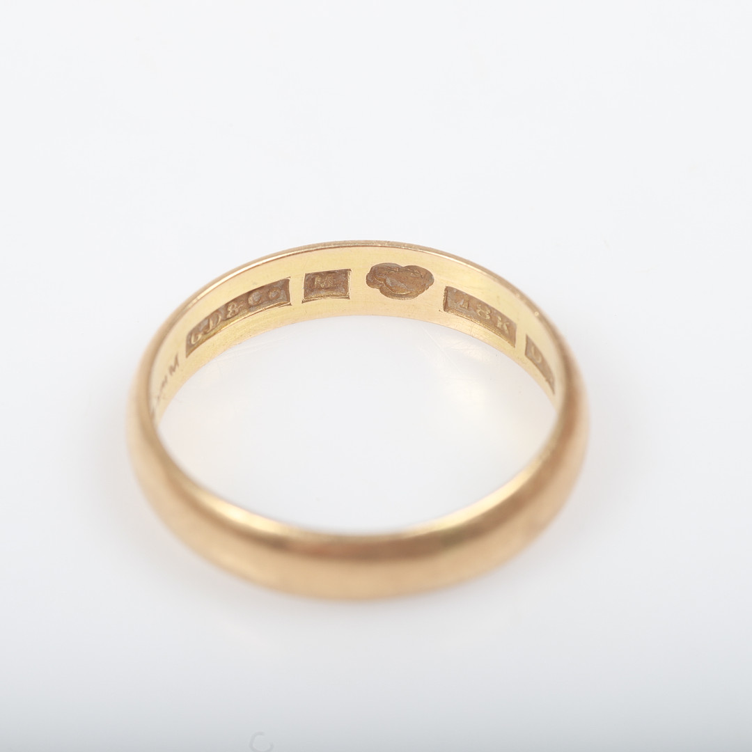 ALLIANSRING, 18 K guld.