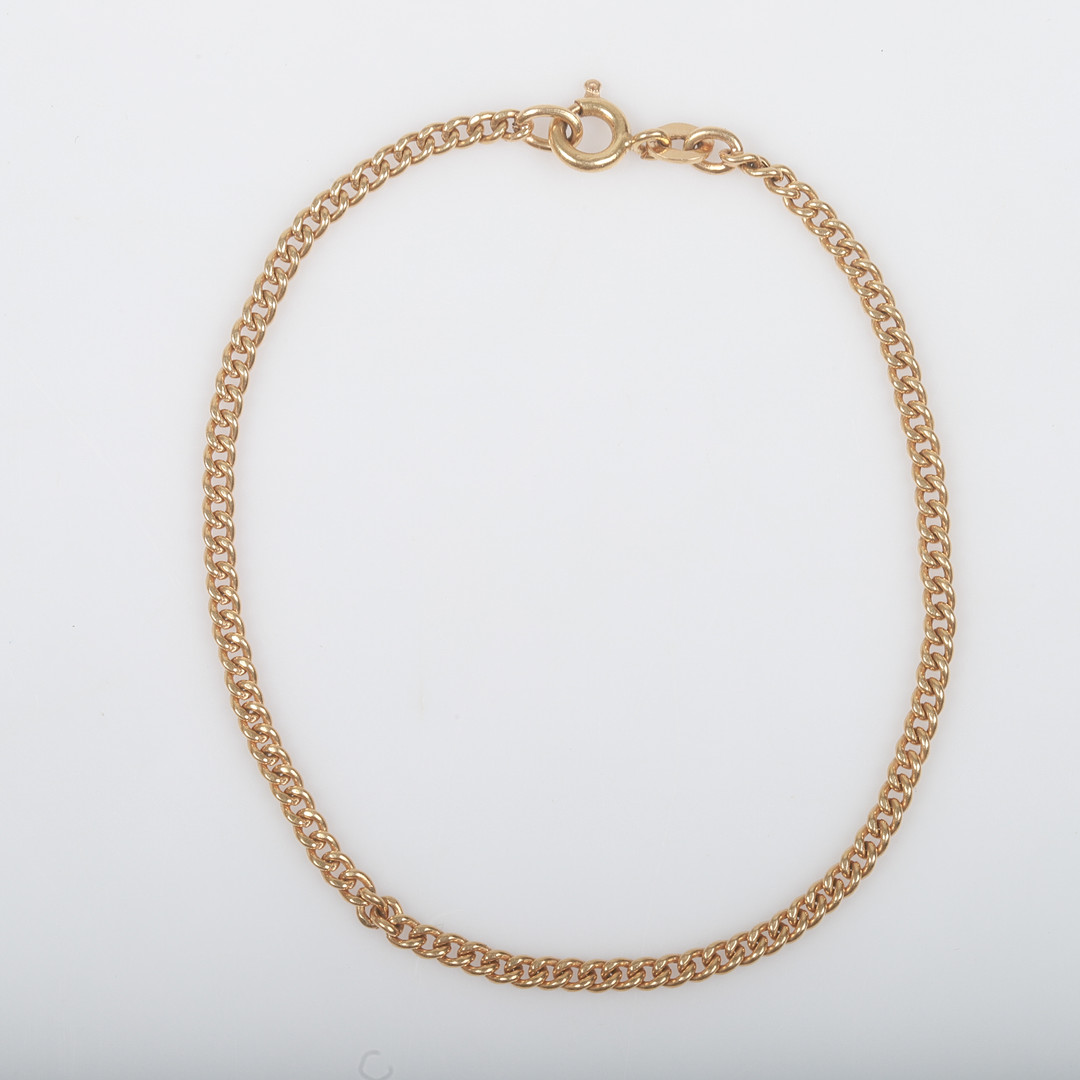 ARMBAND, pansarlänk, 18 K guld.