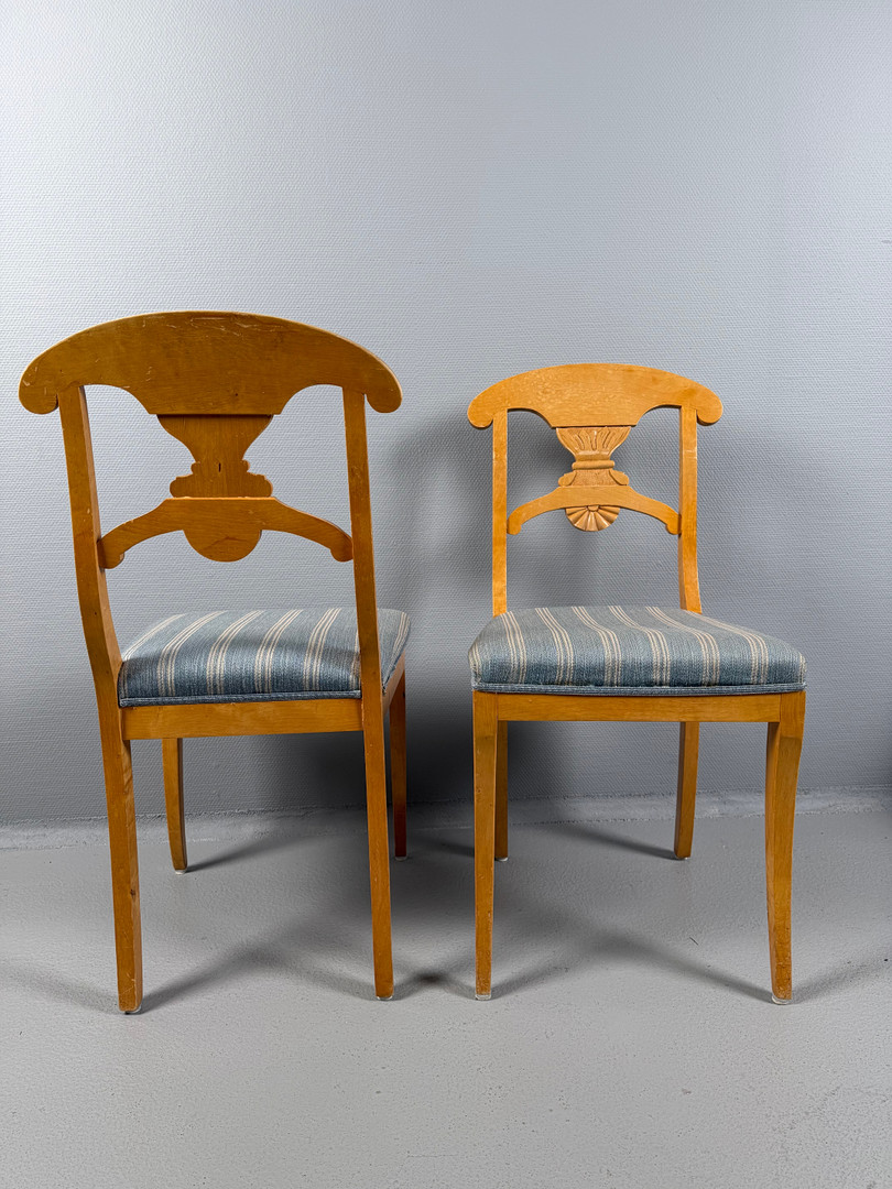 STOLAR, 4 st, 1900-talets första hälft, Karl Johan-stil, björk.