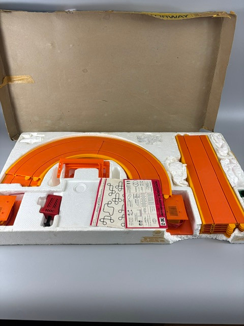 MATCHBOX MOTORWAY SLOT CARS AND AIRFIX FLIGHT DECK.