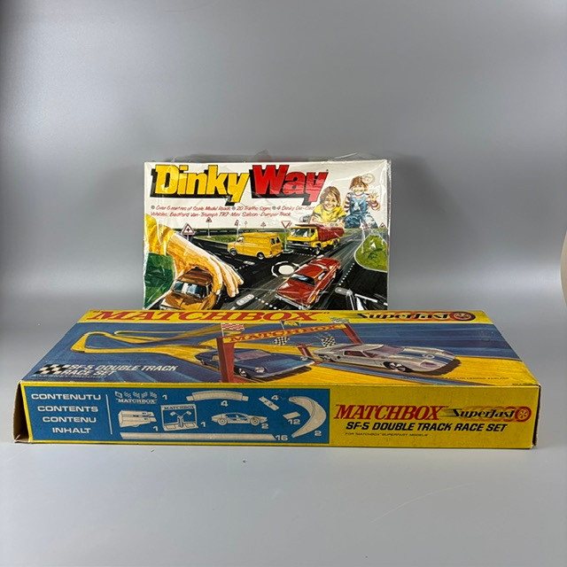 MATCHBOX SUPERFAST RACE SET, DINKY WAY SET.