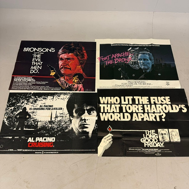 VINTAGE MOVE POSTERS , BRONSON, PACINO, NEWMAN, HOSKINS.