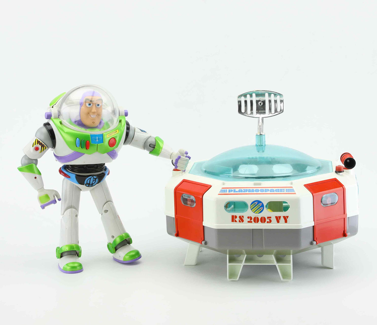 LEKSAKER, 2 st, Rymdskepp Playmospace rs 2005 vy, Playmobil, Toy Story Buzz lightyear.