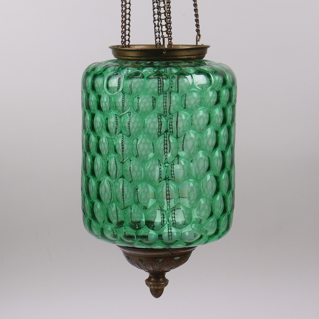 MÅNSKENSAMPEL, glas och metall, sekelskiftet 1900.