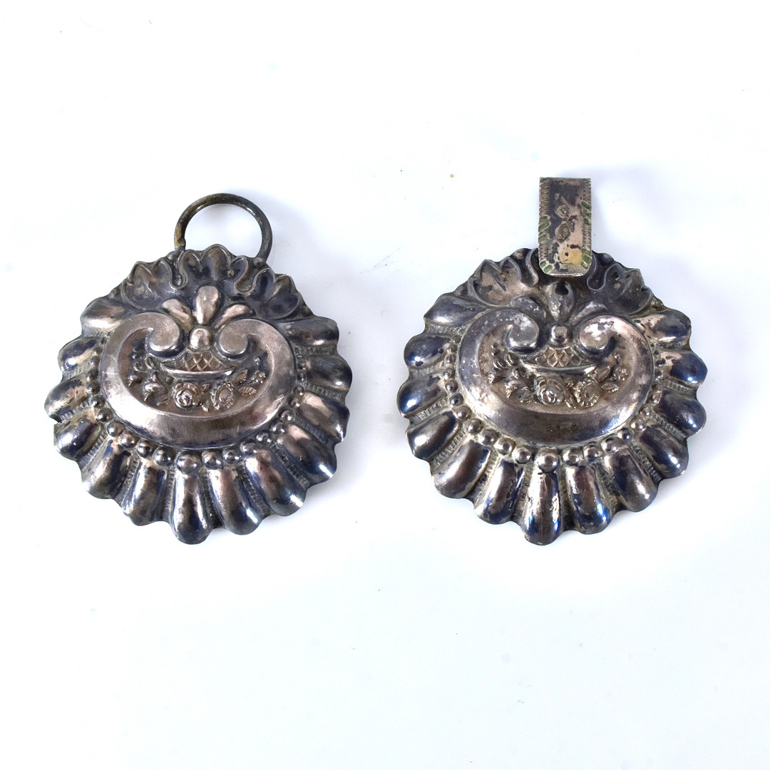 DRÄKTSPÄNNE, silver, Frankrike, senempire.