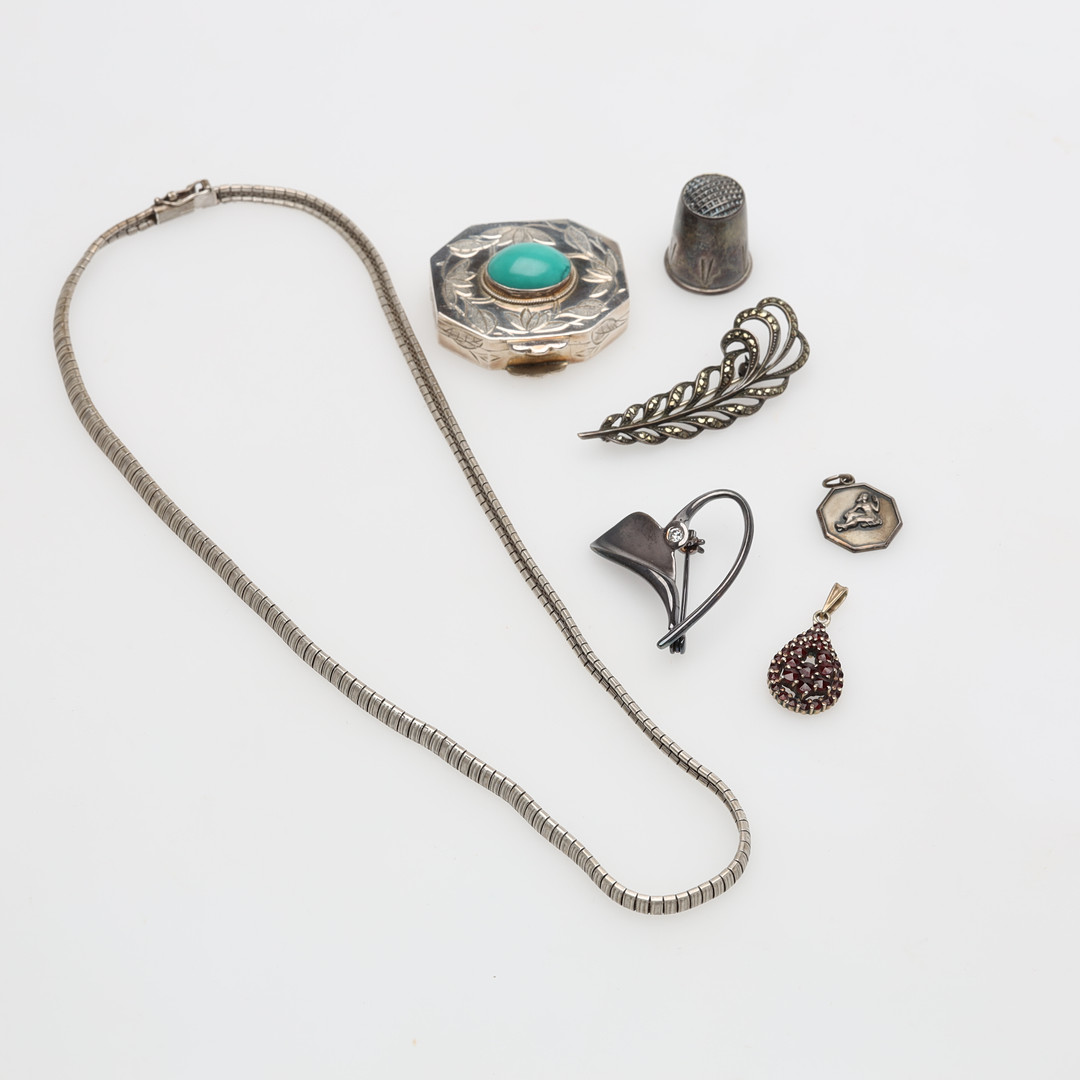 PARTI silver bruttovikt ca 53,7 gram.