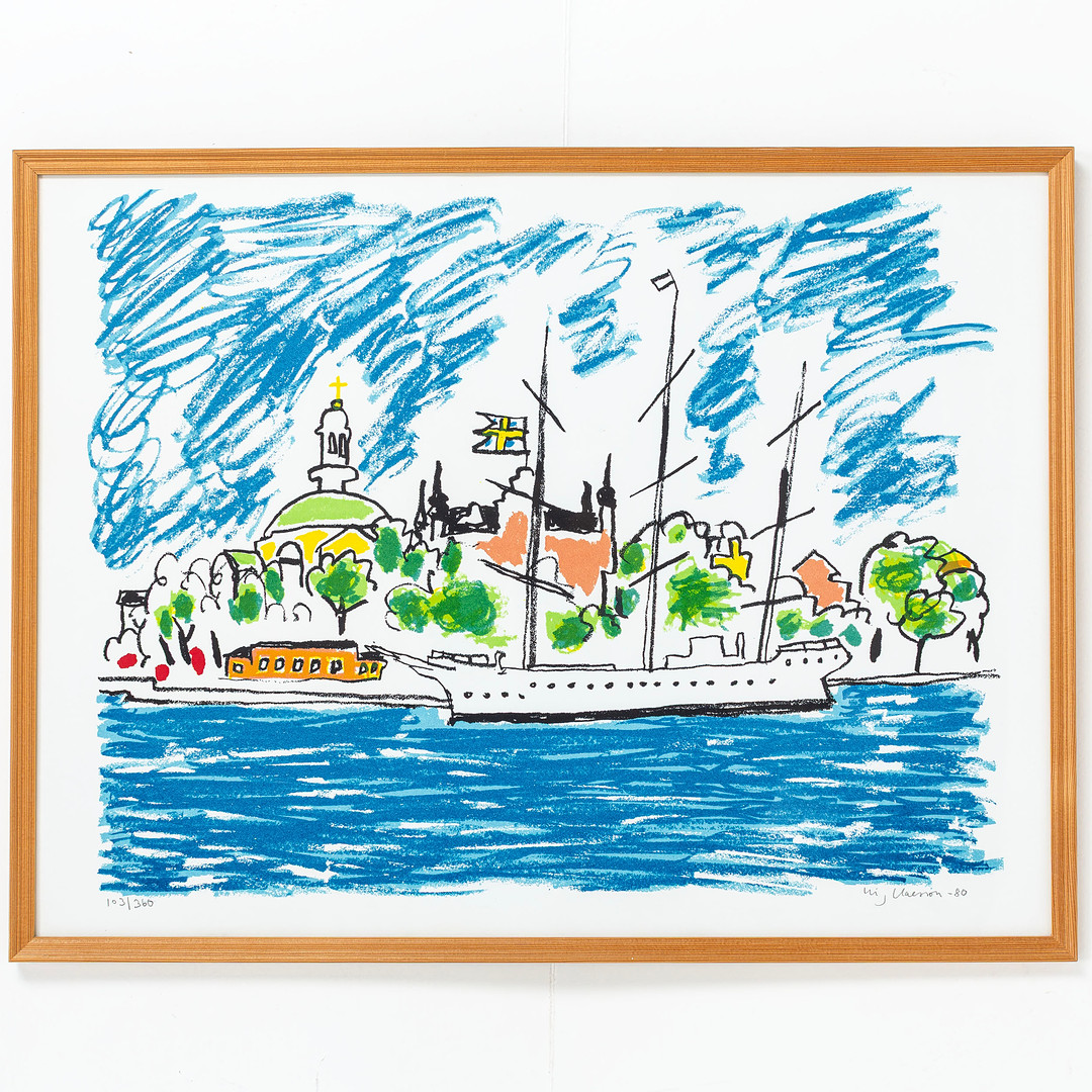 STIG (SLAS) CLAESSON. litografi, signerad, numrerad 103/360.