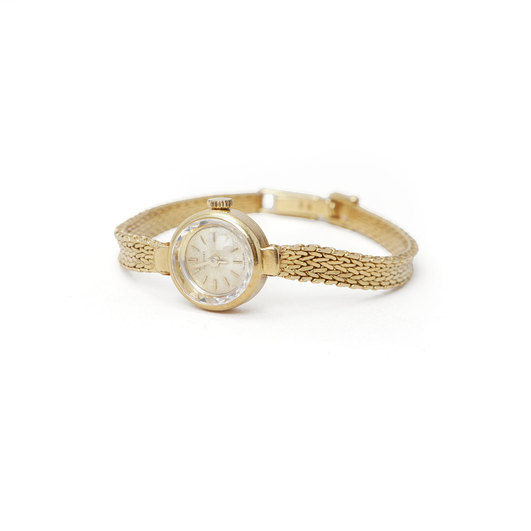 DAMARMBANDSUR, Longines, 18k guld, Vikt ca 22 gram.