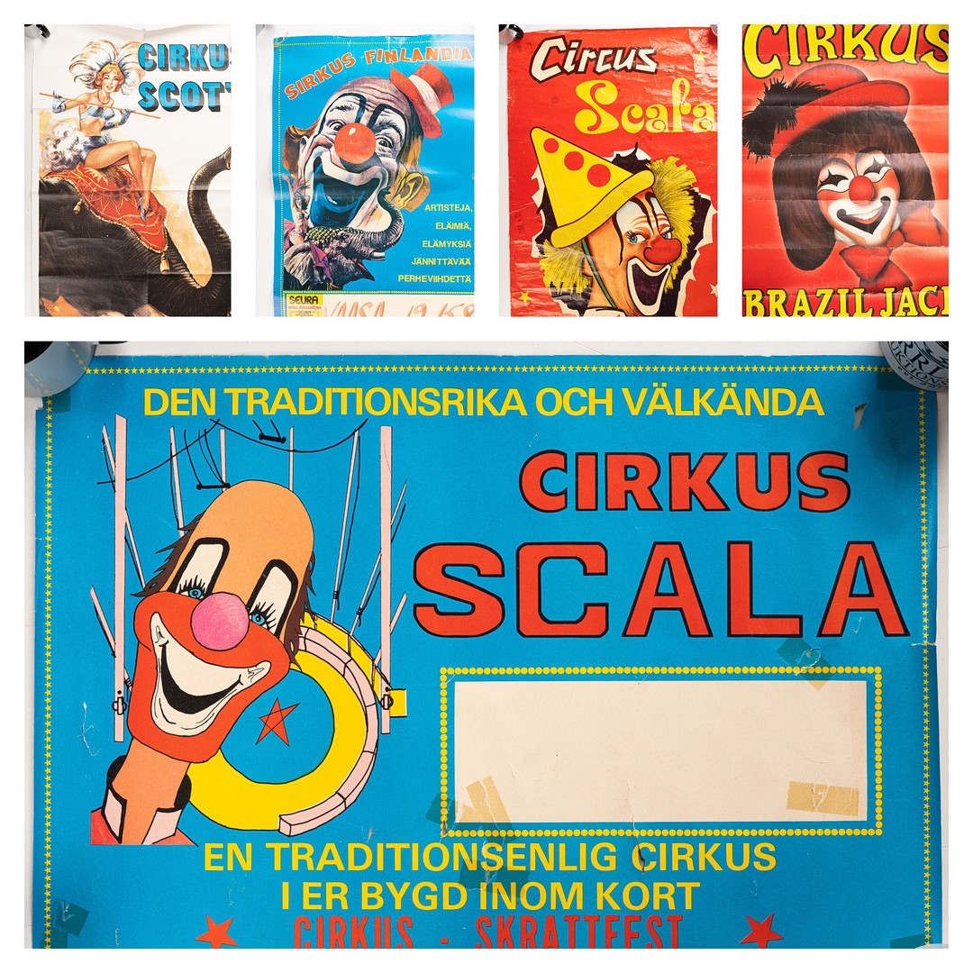 VINTAGE CIRKUSAFFISCHER (5st.)