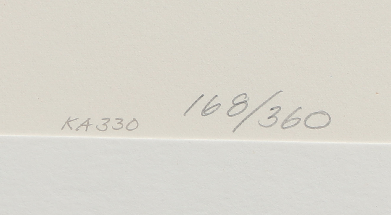 HANS ANDERSSON. Färglitografi, "KA 330", signerad och daterad 90, numrerad 168/360.