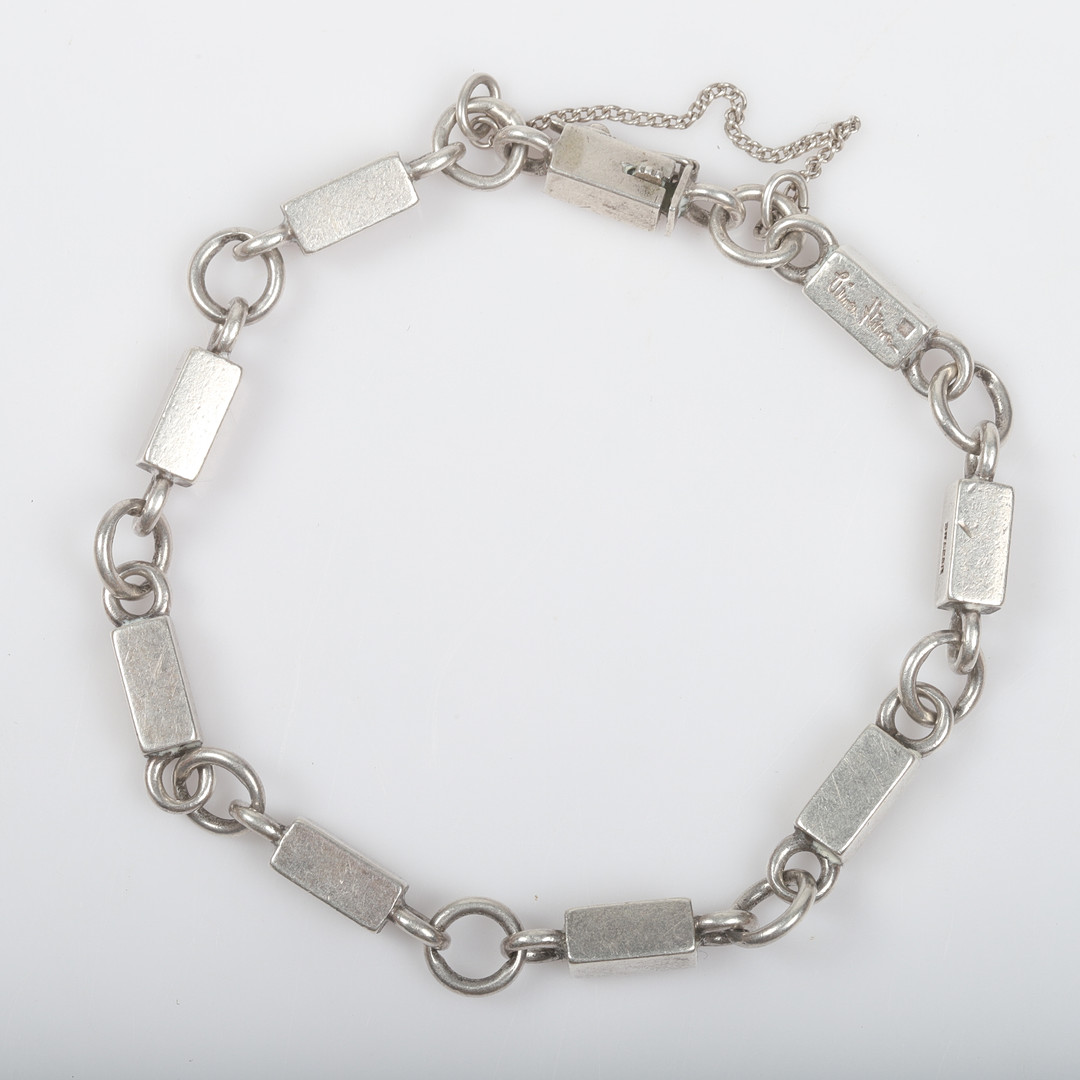 WIWEN NILSSON. Armband, stavlänk, sterlingsilver, Lund, 1942.