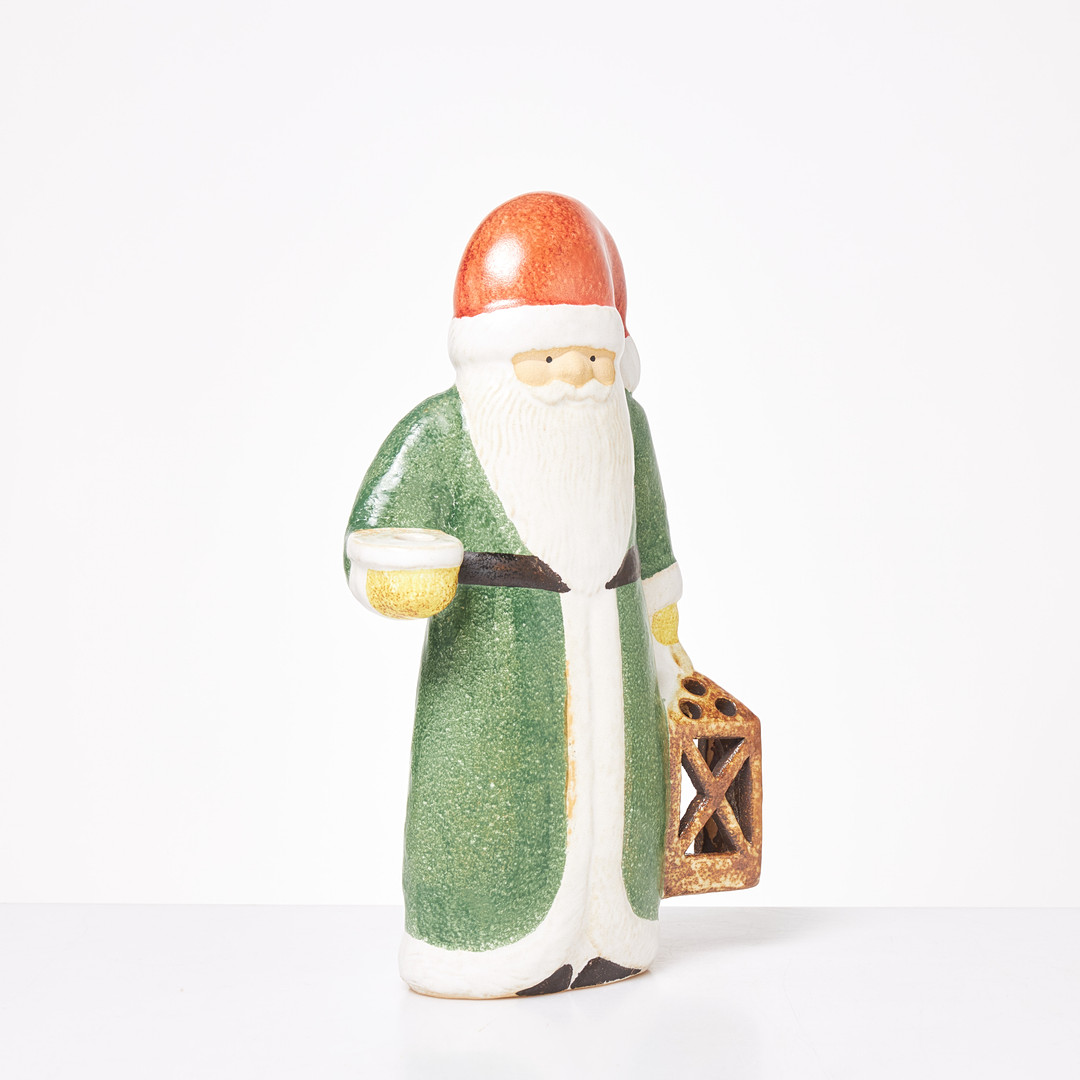 LISA LARSON. Tomte, delvis glaserat stengods, K-Studion Gustavsberg, undertill märkt Lisa L.