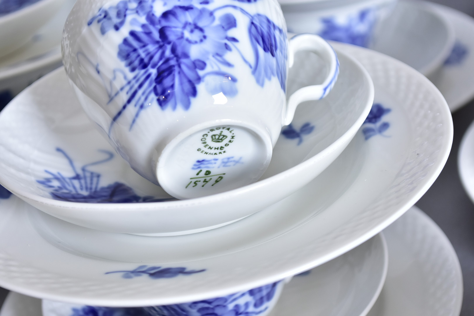 KAFFESERVIS, cirka 50 delar porslin, Royal Copenhagen Blå Blomst.