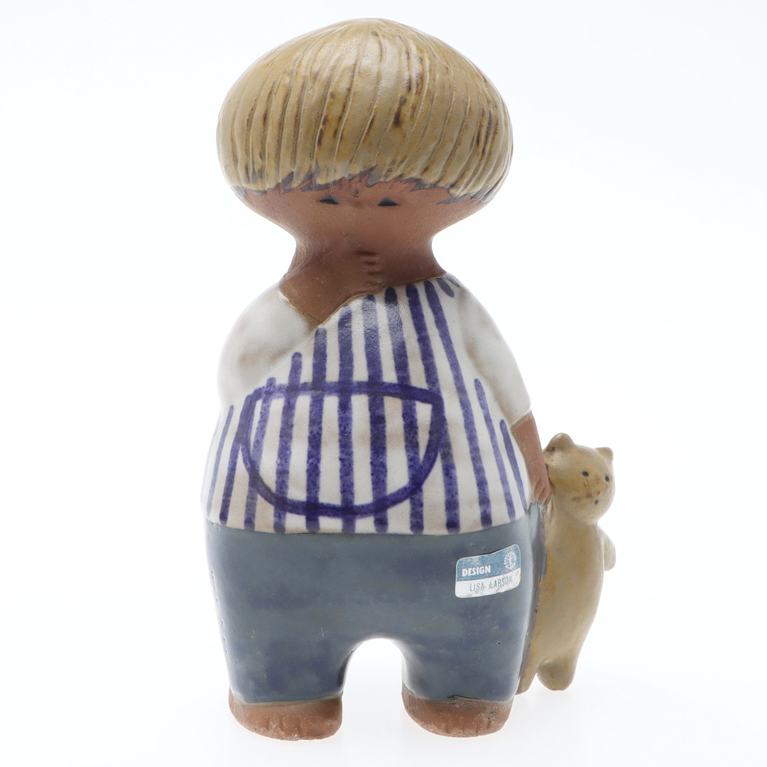 LISA LARSON. Figurin, stengods, "Malin" från serien "Larsons ungar", Gustavsberg.