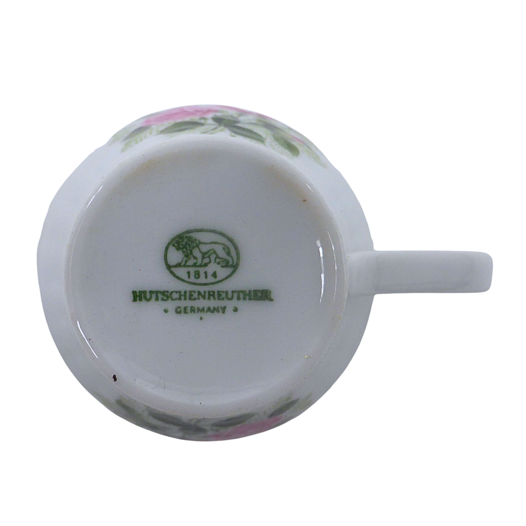 HUTSCHENREUTHER PORZELLAN-KAFFEESERVICE MIT ROSENDEKOR.