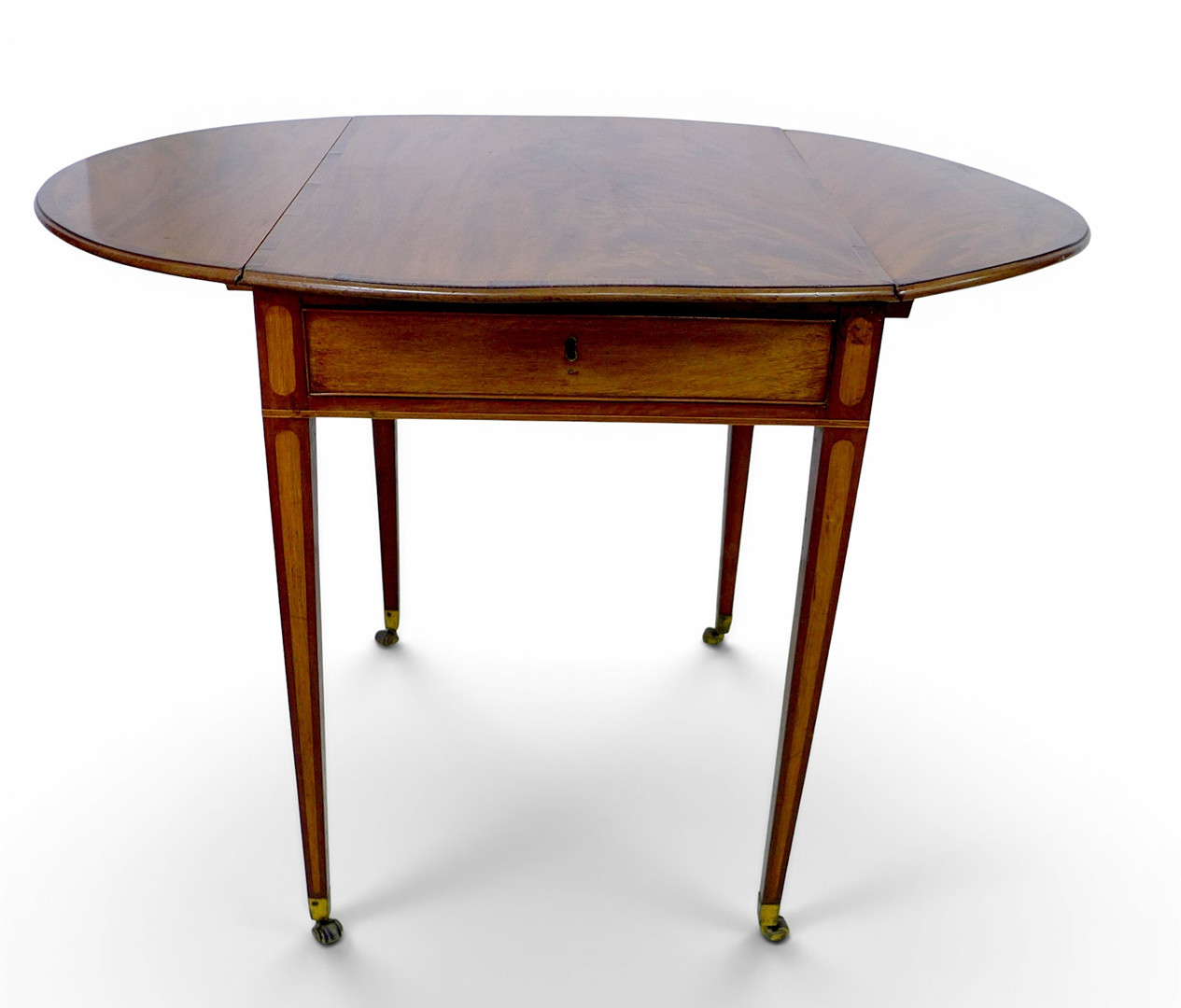 A REGENCY MAHOGANY PEMBROKE TABLE.
