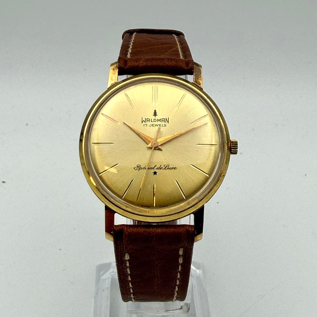 WALDMAN SPECIAL DE LUXE, armbandsur, 1950/60-tal, manuell, gulddouble´.