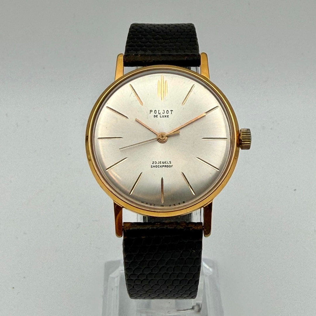 POLJOT DE LUXE, armbandsur, 1960/70-tal, manuell, gulddouble´(20 mikron).