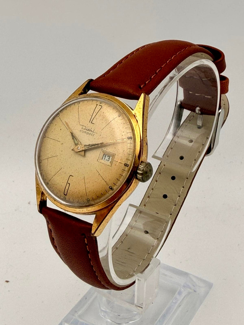 DIEHL COMPACT, armbandsur, 1960-tal, manuell, gulddouble´.