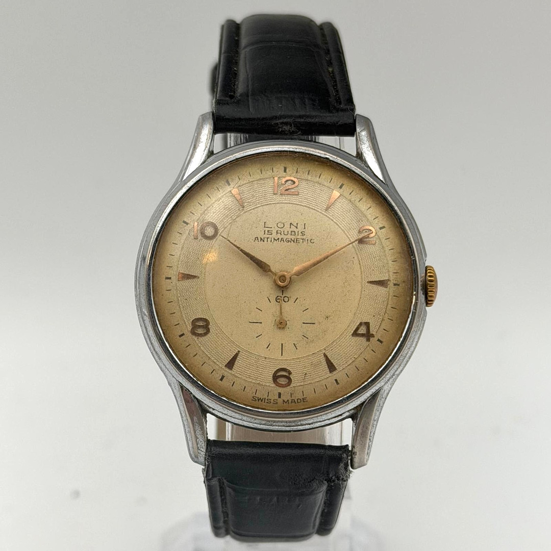 LONI, armbandsur, 1940/50-tal, manuell, stål.