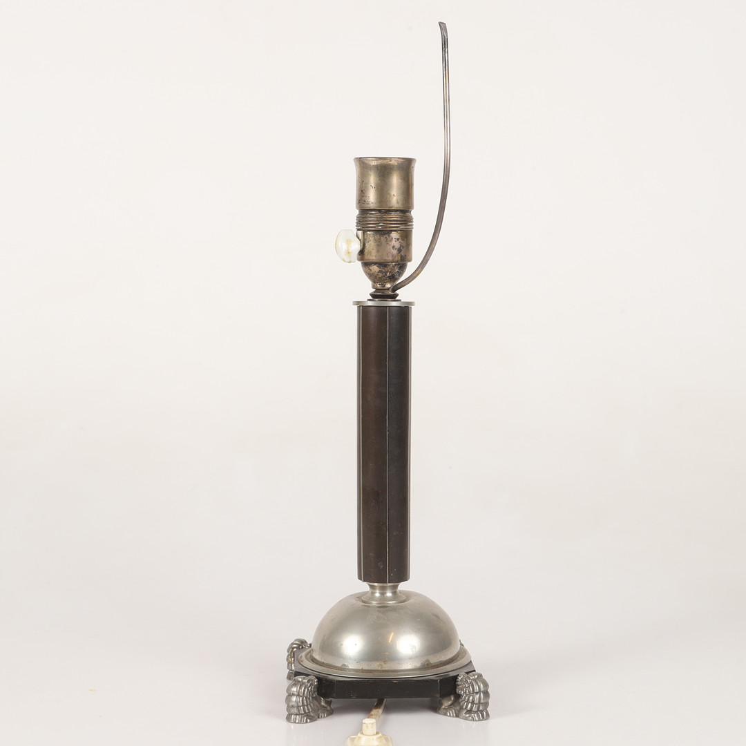 BORDSLAMPA, tenn, art deco, C.G Hallberg, Stockholm.
