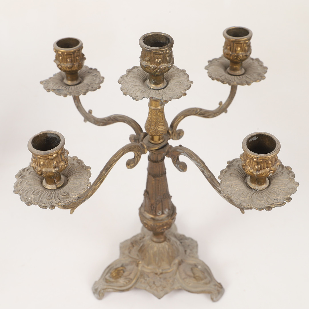 KANDELABRAR, 1 par, metall, 1900-tal.