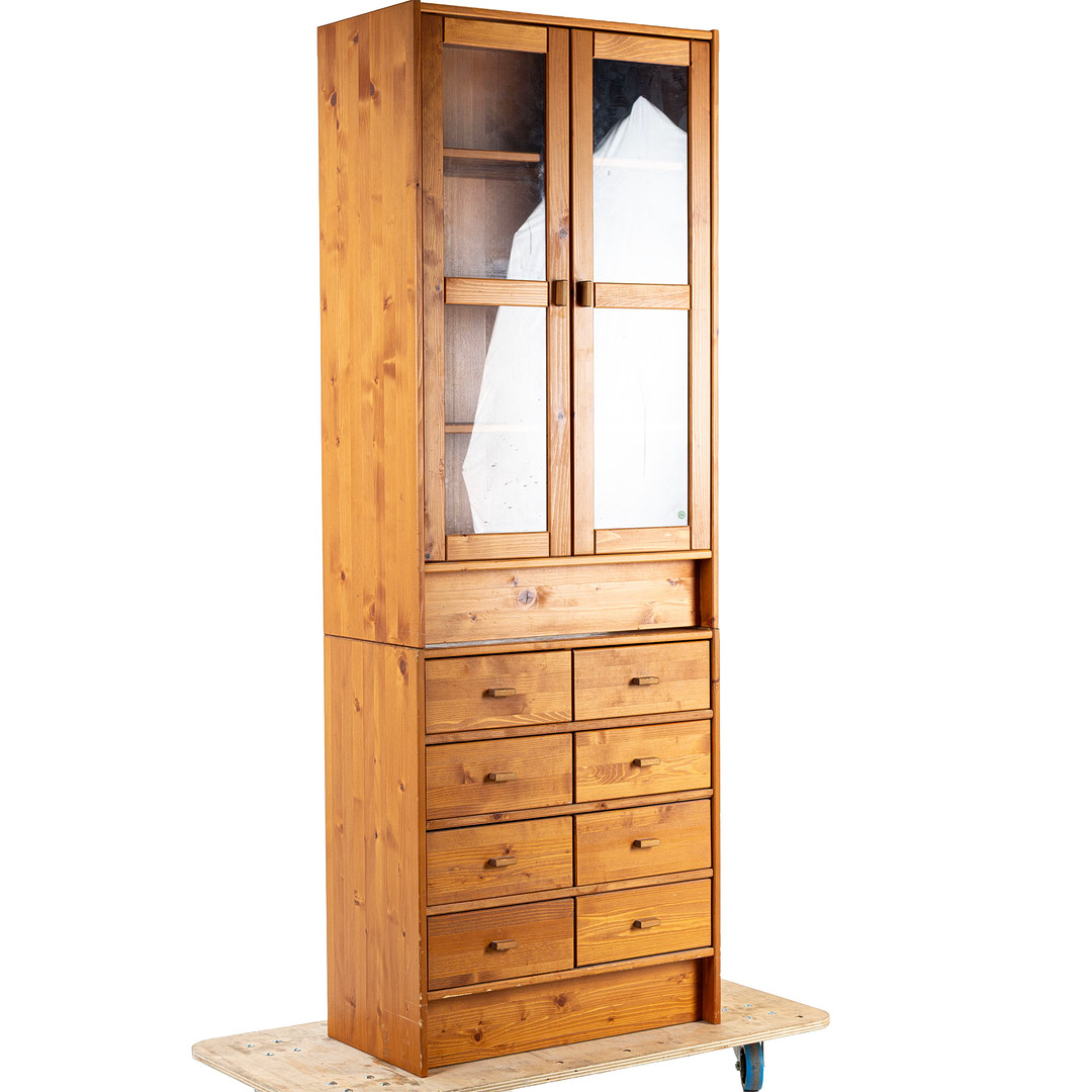 KNUT & MARIANNE HAGBERG. Skåp, furu, "Timmerman", Ikea, 1900-talets senare del.