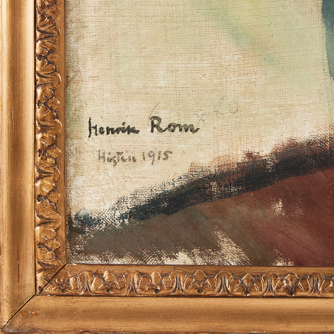 HENRIK ROM (1887-1919). Barnporträtt, olja på duk, signerad, daterad 1915.