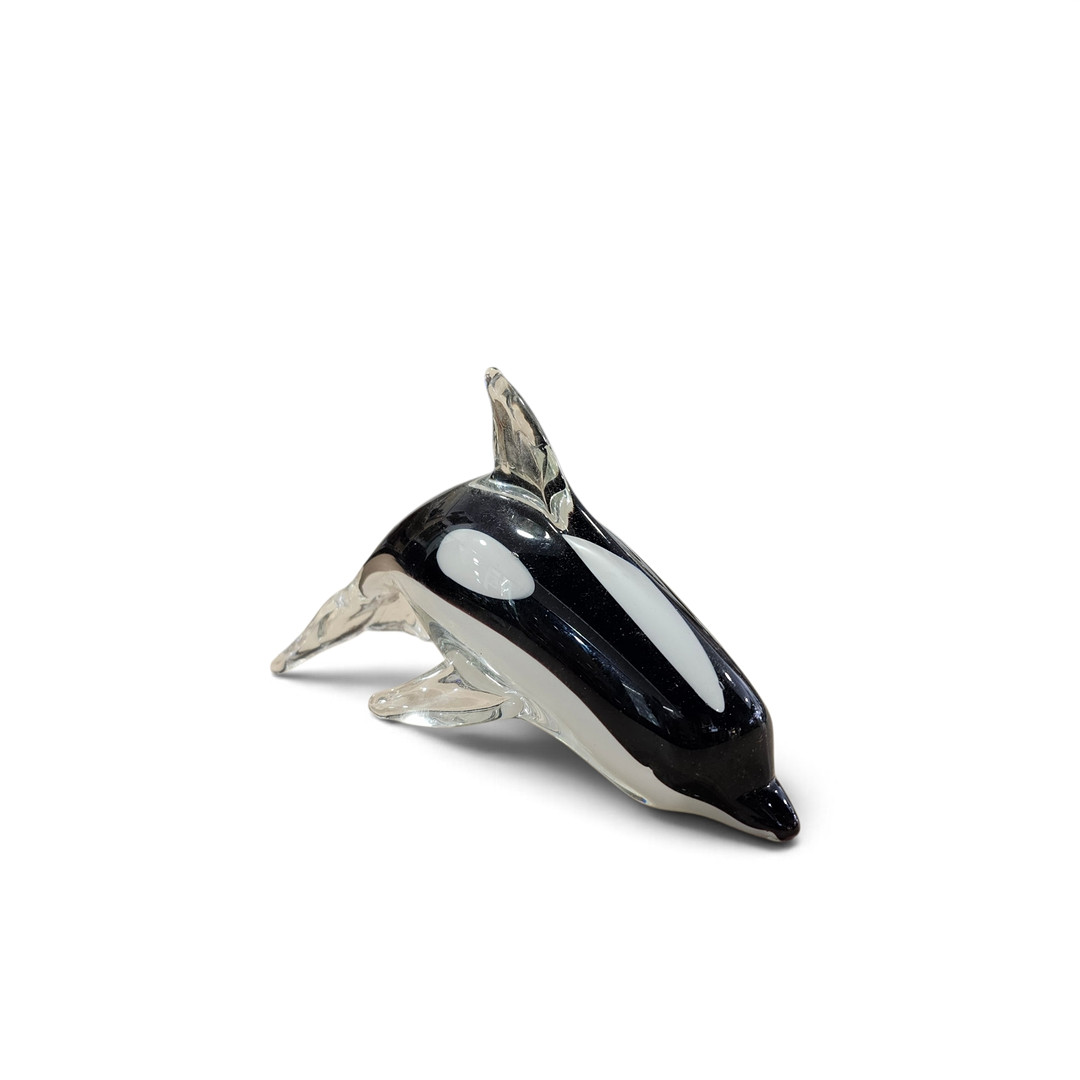 Figura de orca en cristal de murano.