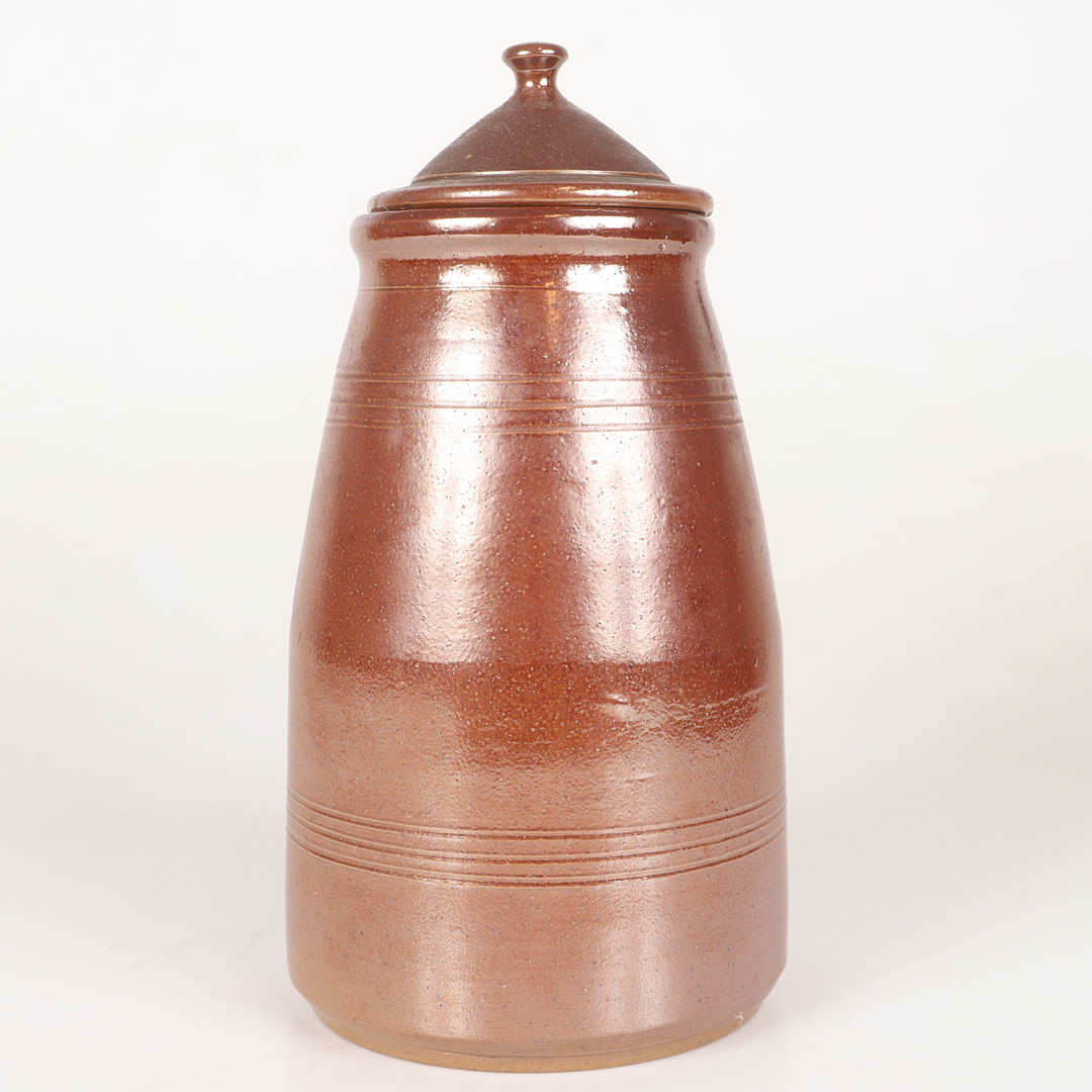 KRUS MED TAPPKRAN, 3 liter, saltglaserad keramik, Sven Bolin, Höganäs.