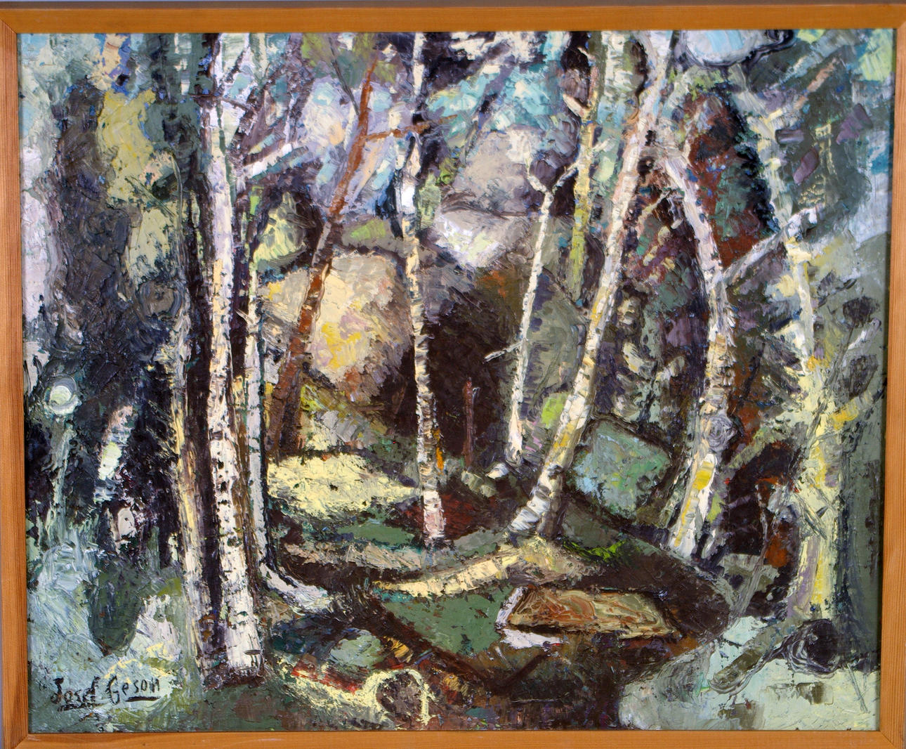 JOSEF G'ESON. Skogsparti, olja på duk.