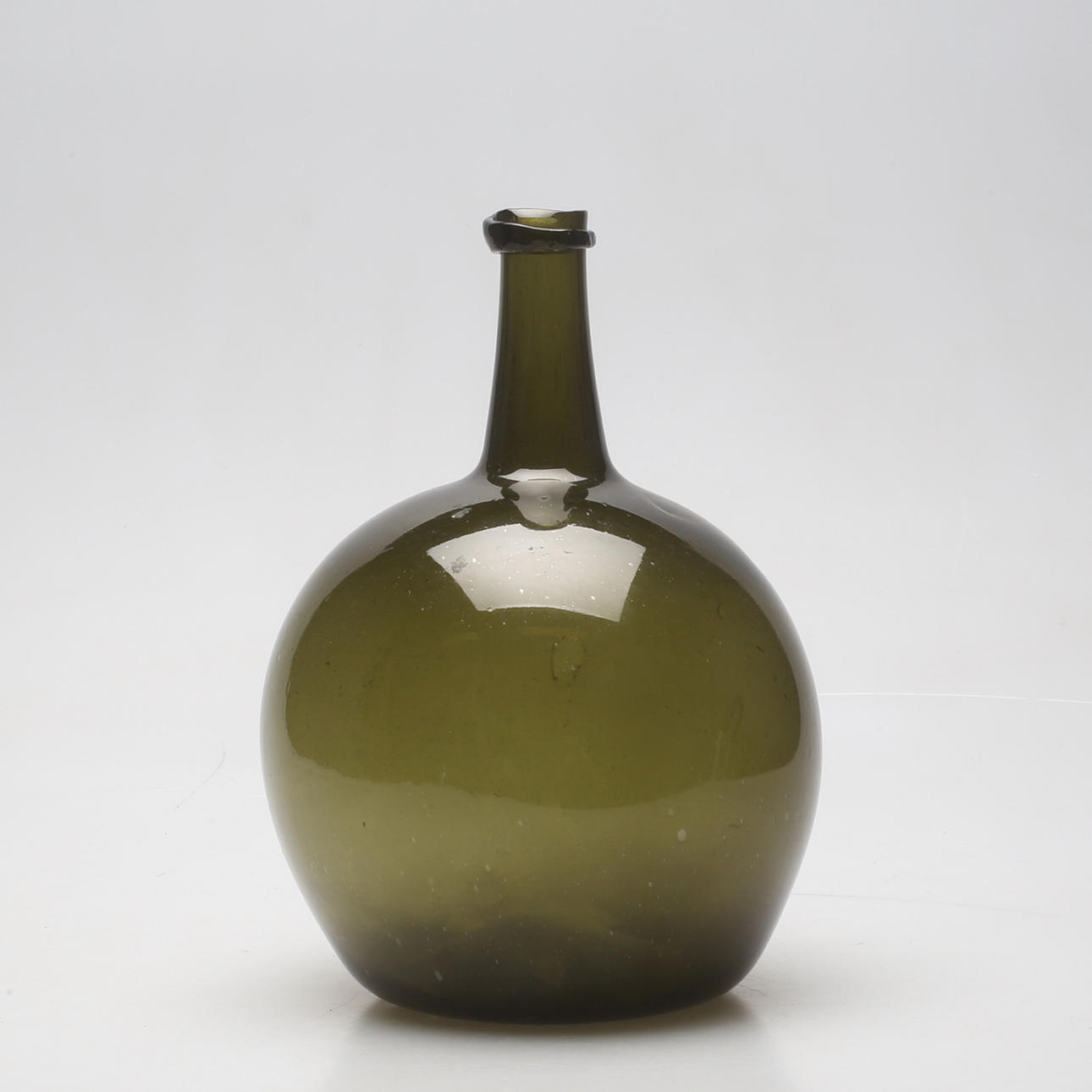 BALLONFLASKE, glas, 1700-/1800-tallet.