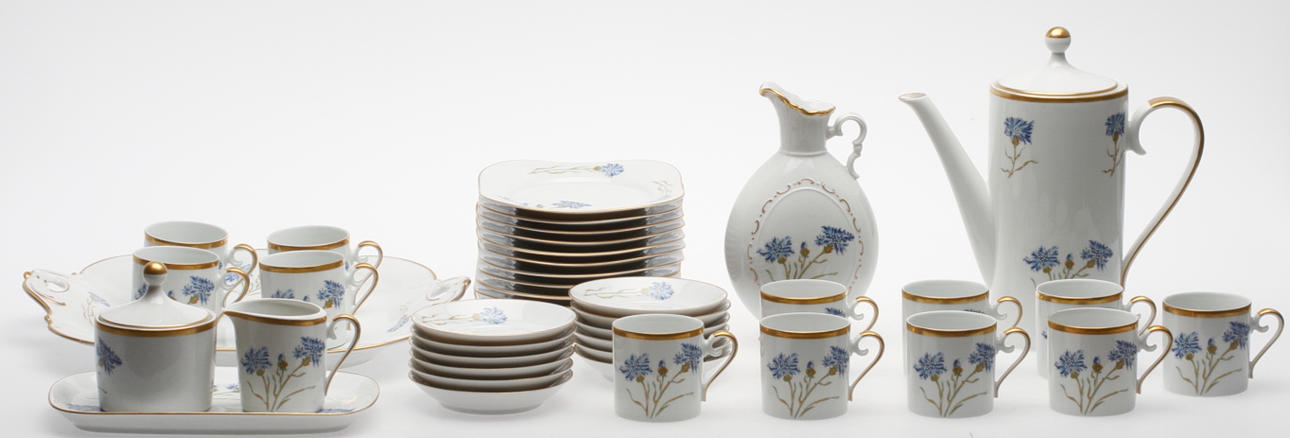 KAFFESERVIS, 30 delar, porslin, Hackefors.