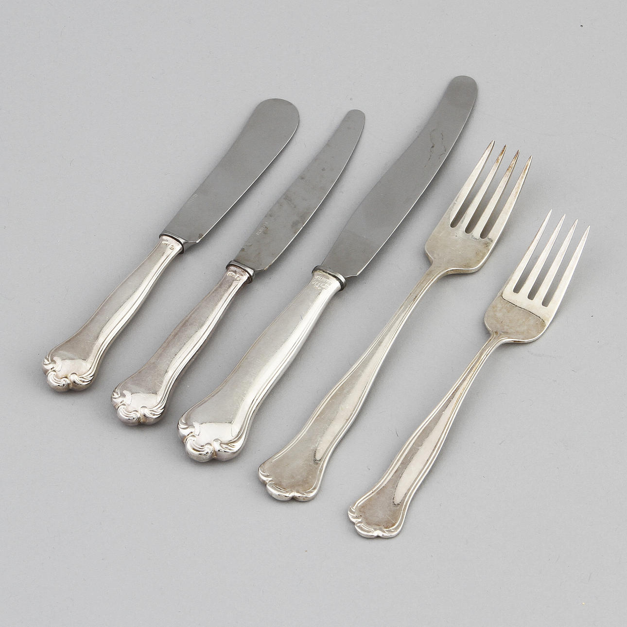 BESTICKSERVIS, SILVER, 50 delar, "Victoria", GAB samt CGH.