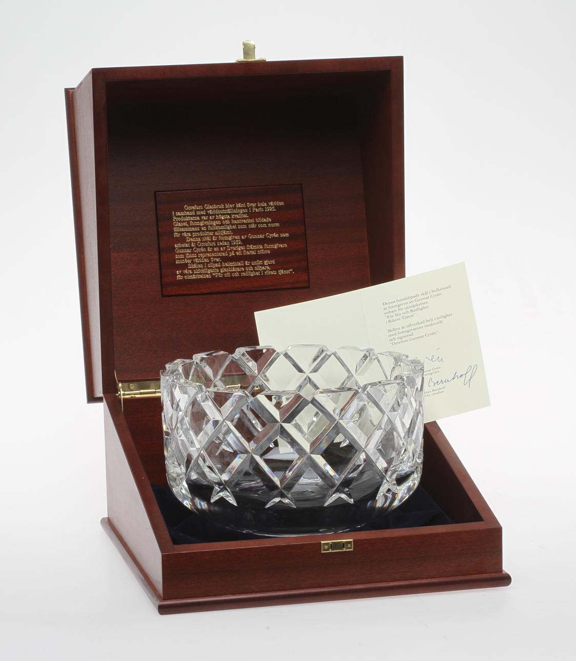 SKÅL, Gunnar Cyrén, Orrefors, "För nit och redlighet i rikets tjänst".