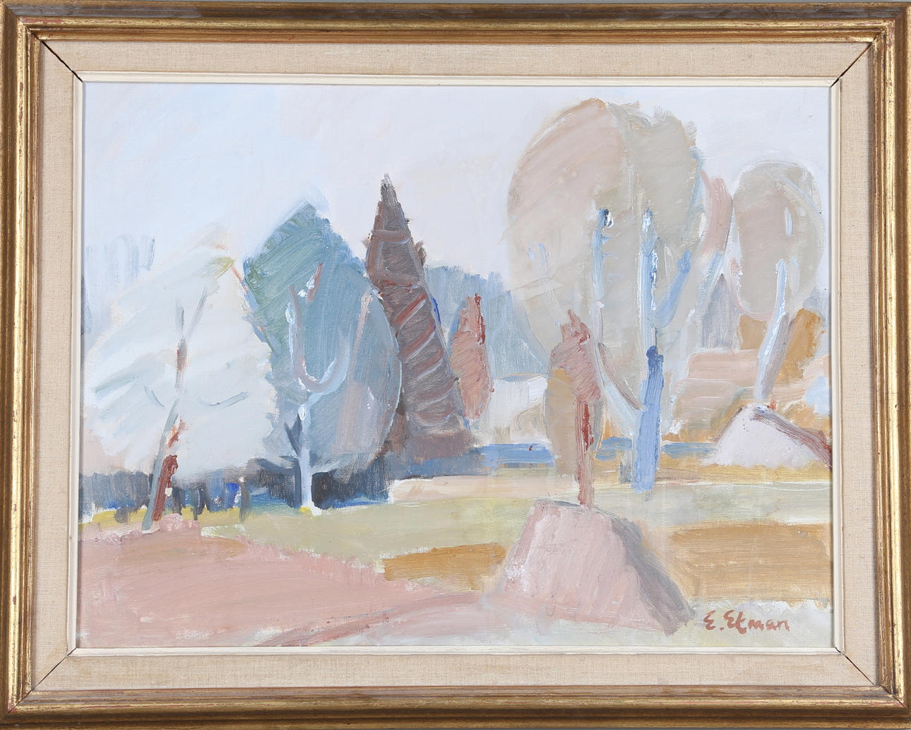 ERIK EKMAN. Oil on canvas, signed.