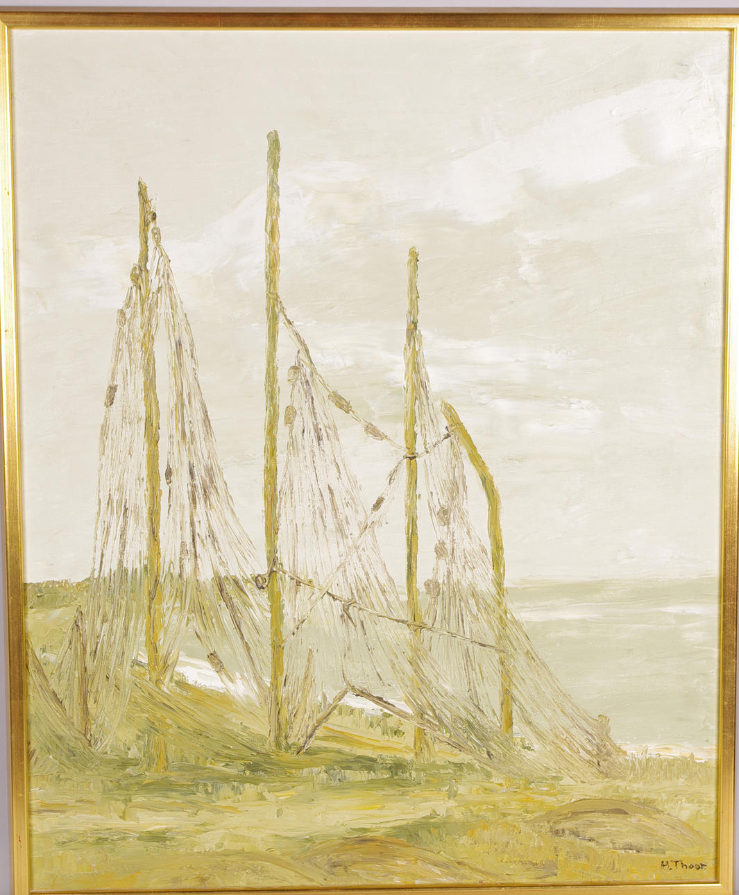 HARRIETH THOOR. Fiskenät, olja på duk.