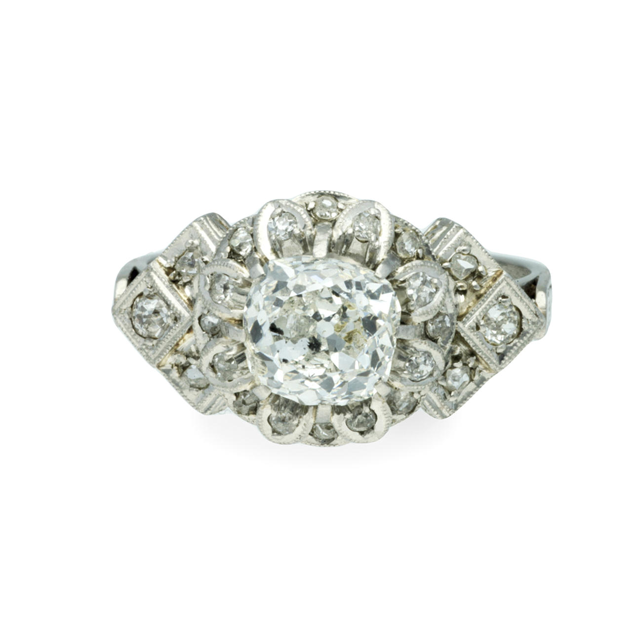 Art Deco diamantring, ca 1925.