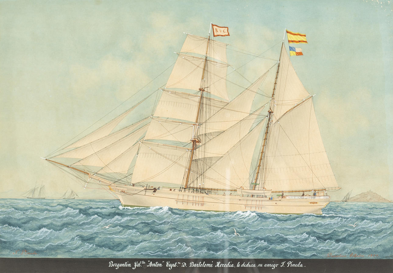 JOSÉ PINEDA. "Bergantín goleta Antón".