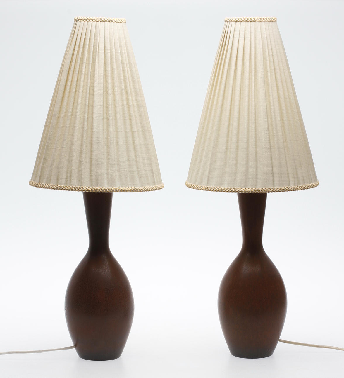 LAMPFÖTTER, ett par, stengods, Carl Harry Stålhane, Rörstrand.