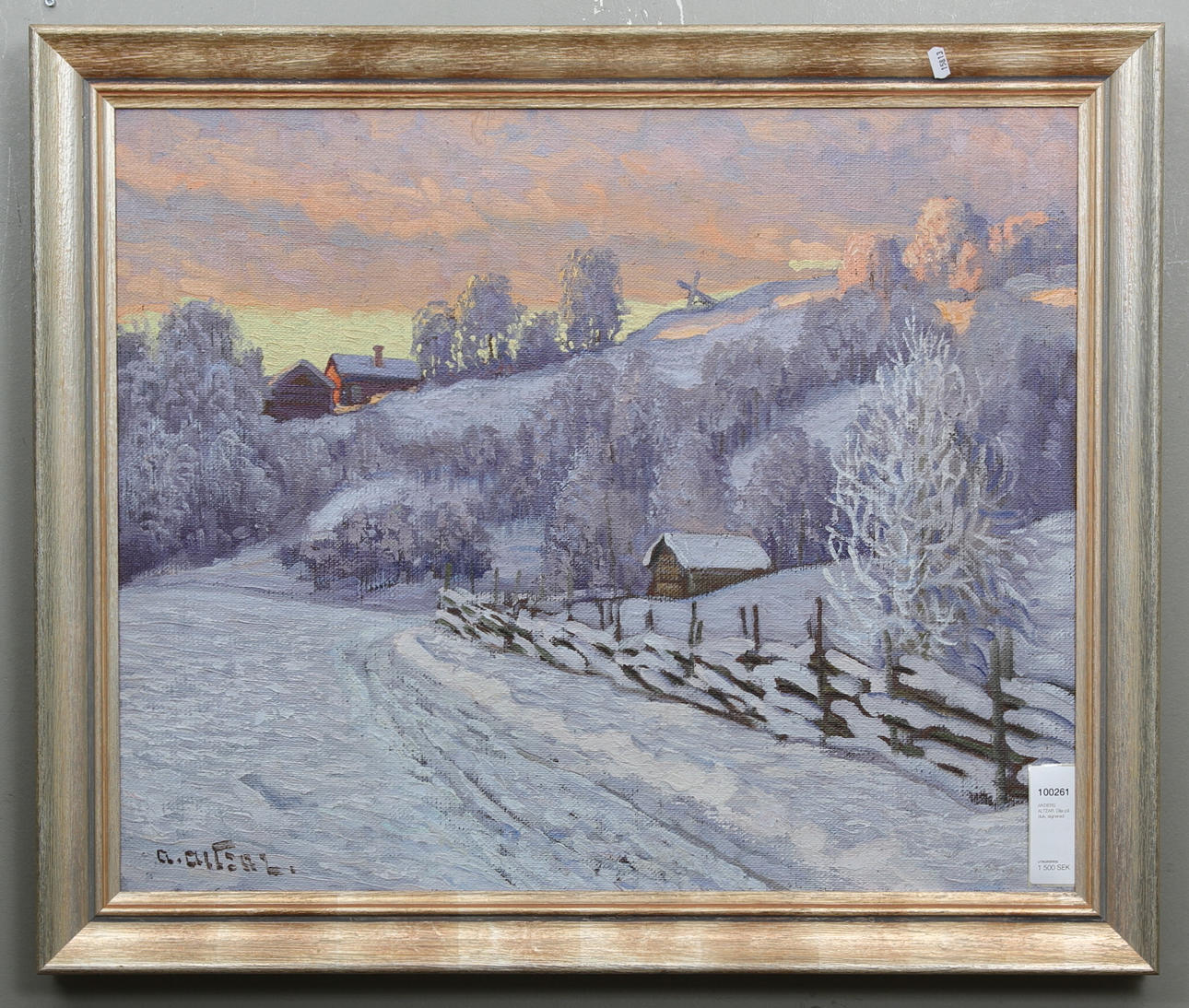 ANDERS ALTZAR. Oil on canvas, signed.