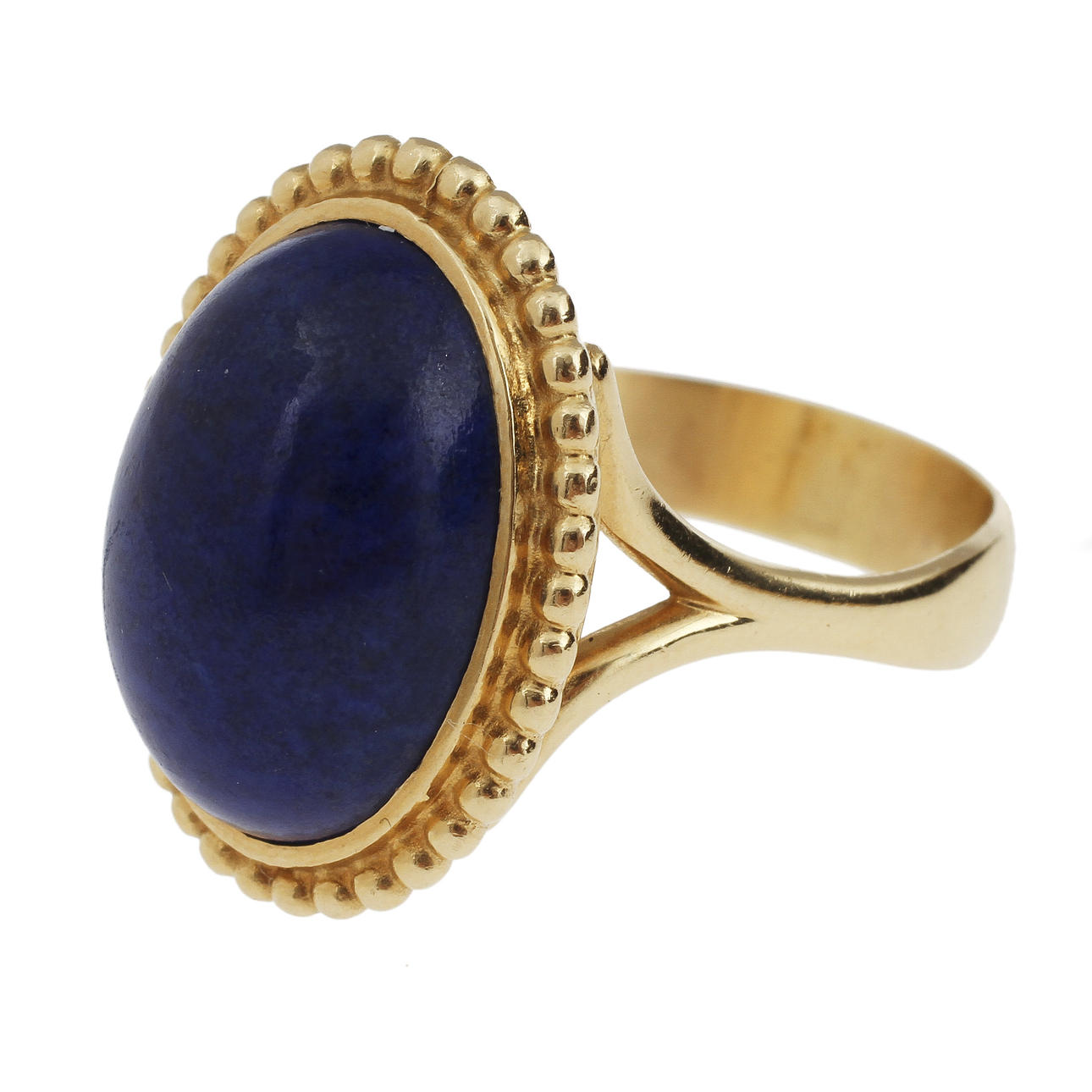 OLE LYNGGAARD. Ring, 18k guld samt lapis lazuli, Danmark. 12 gram.