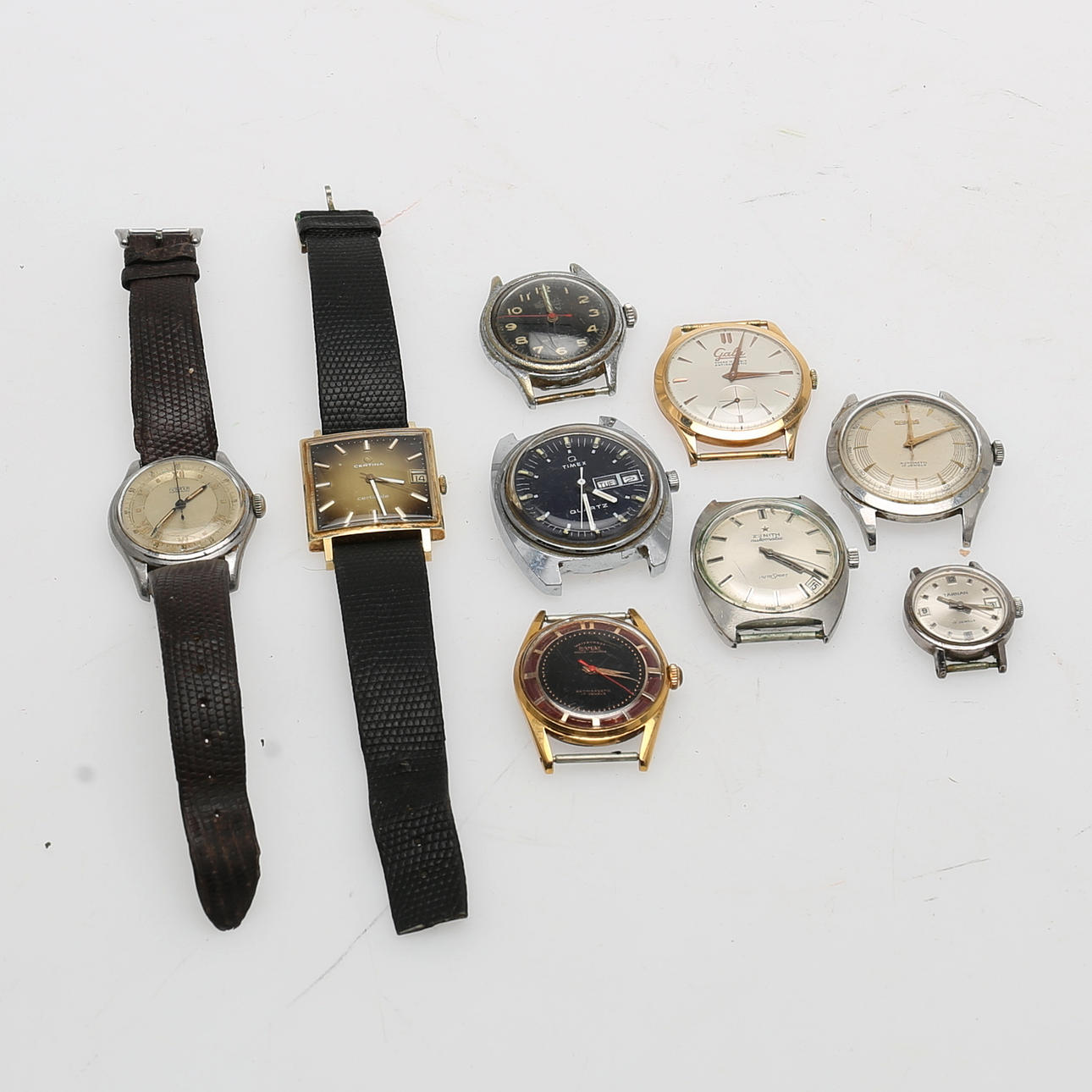 ARMBANDSUR, 9 st, mekaniska, bl.a Certina, Zenith.