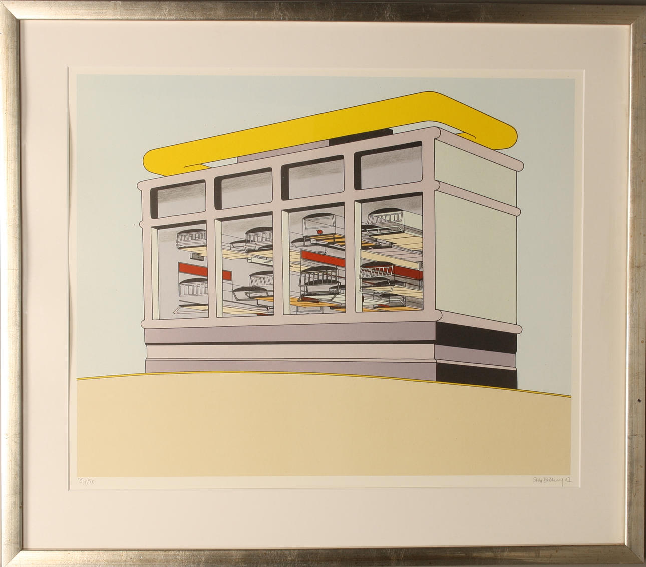 STEN EKLUND. Komposition, färglitografi, signerad och numrerat 22/150, signerad och daterad Sten Eklund -07-.